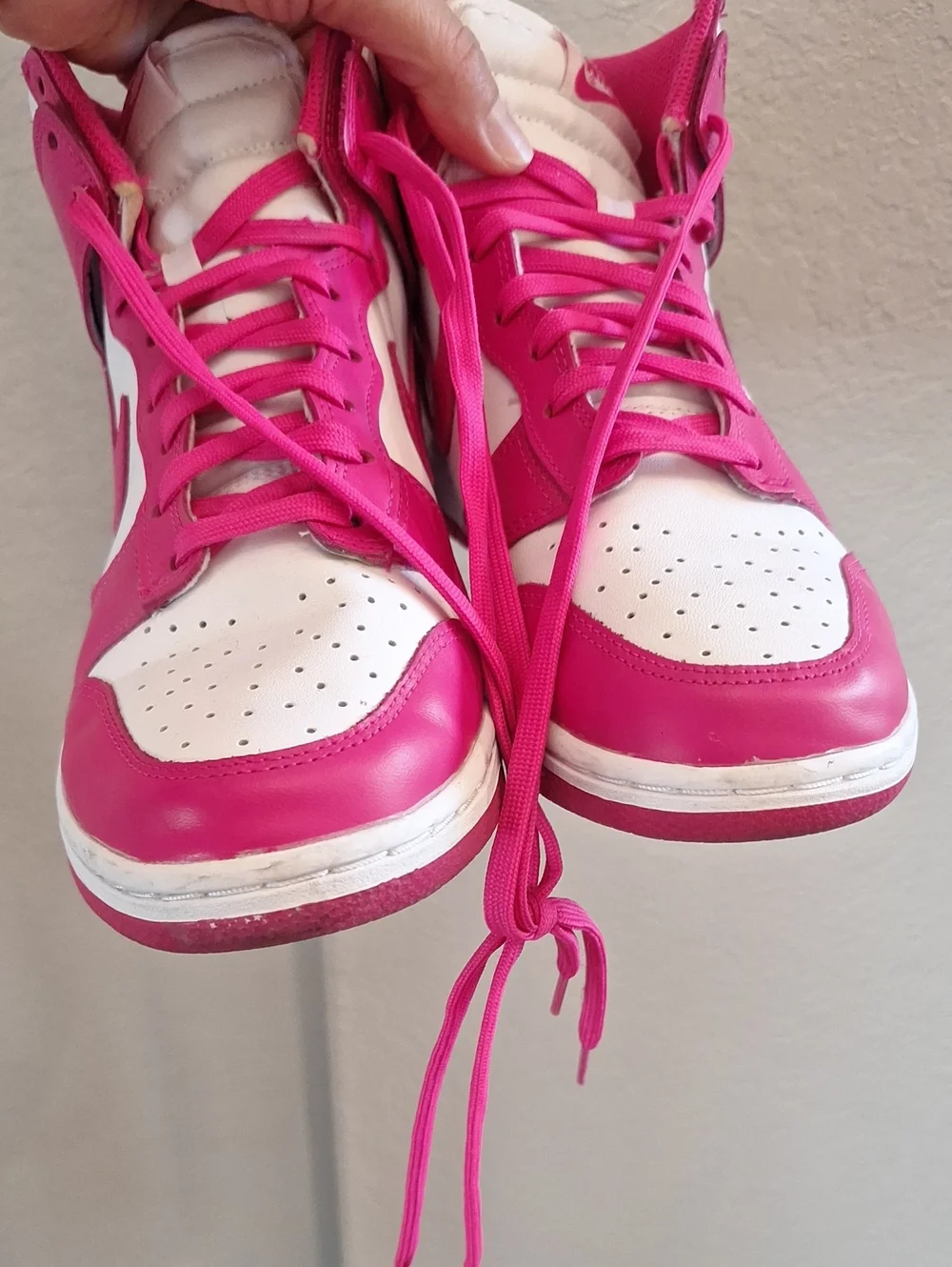 Nike Dunk High Prime Pink & White Combo Sneakers Women's Size 9